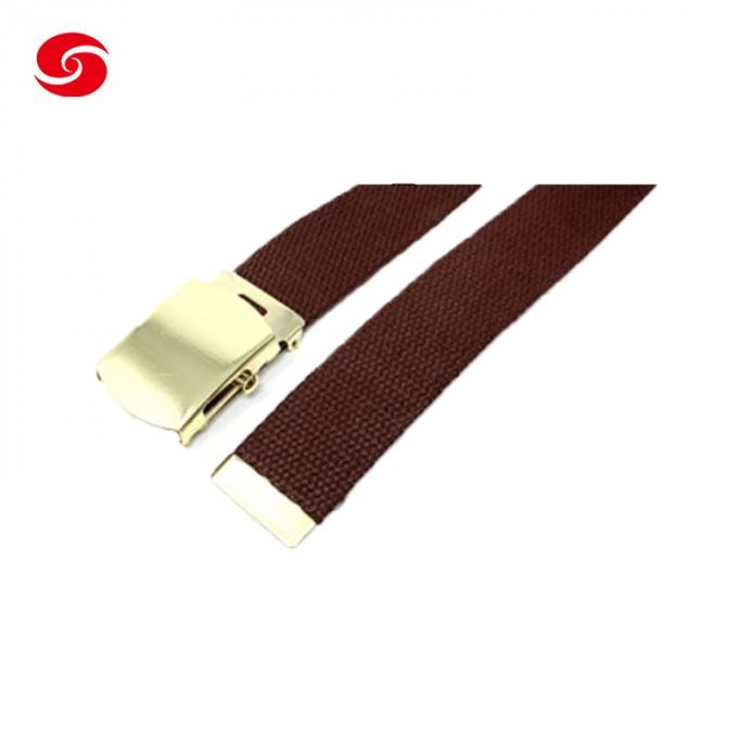 Canvas Brass Buckle Acrylic Canvas Belt High Quality Tactical Military Belt