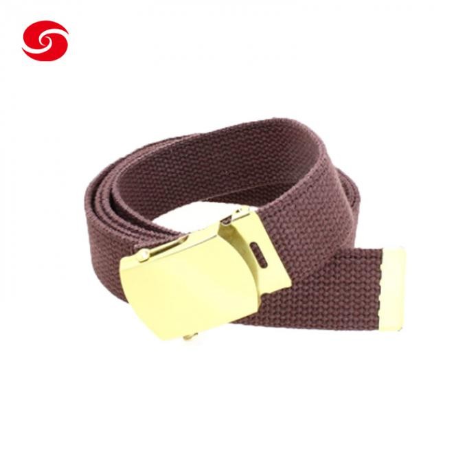 Canvas Brass Buckle Acrylic Canvas Belt High Quality Tactical Military Belt
