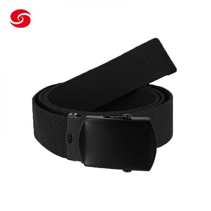 Professional Man′ S Factory Military Army Style Black Cotton Canvas Belts