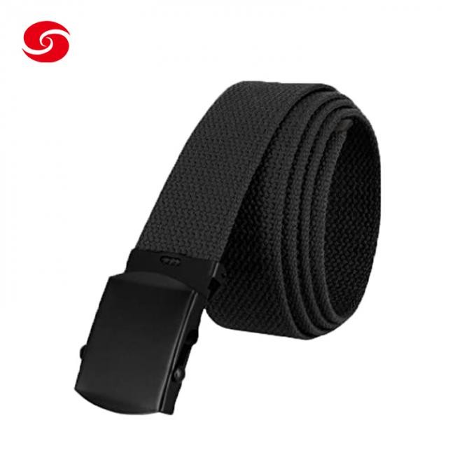 Professional Man′ S Factory Military Army Style Black Cotton Canvas Belts