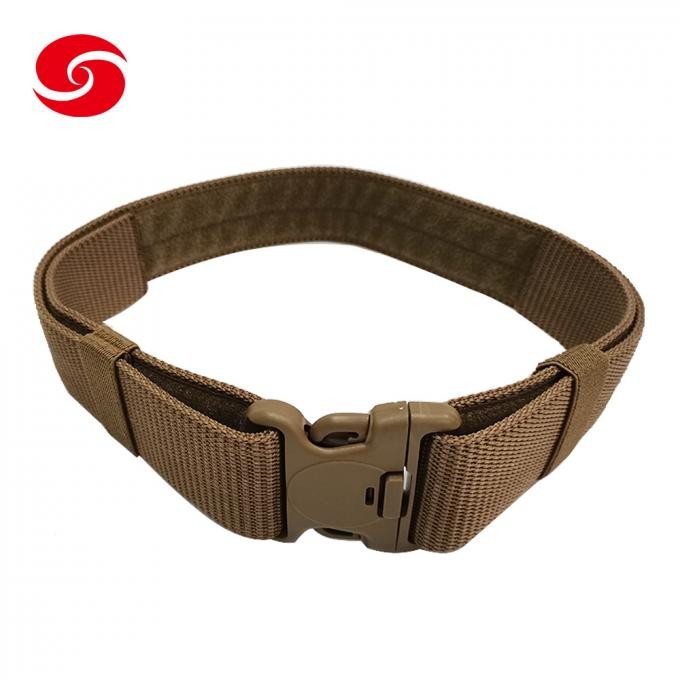 China Xinxing Khaki Color PP Adjustable Airsoft Military Canvas Army Tactical Waist Belt with Plastic Buckle