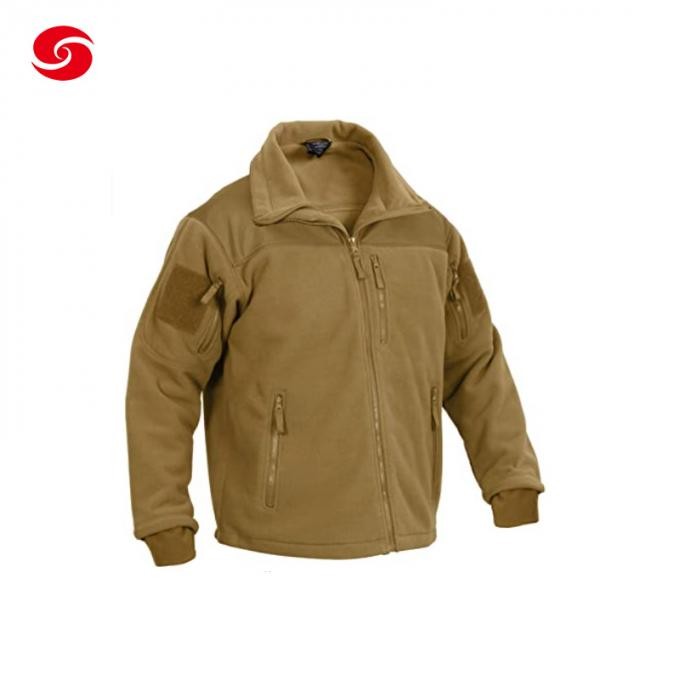 High Quality Outdoor Warm Comfortable Army Military Tactical Khaki Fleece Jacket
