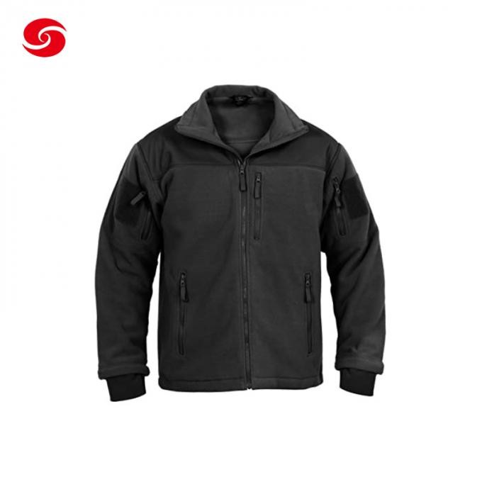 Soft Shell Military Fleece Outdoors Sportswear Tactical Windproof Black Jacket for Men