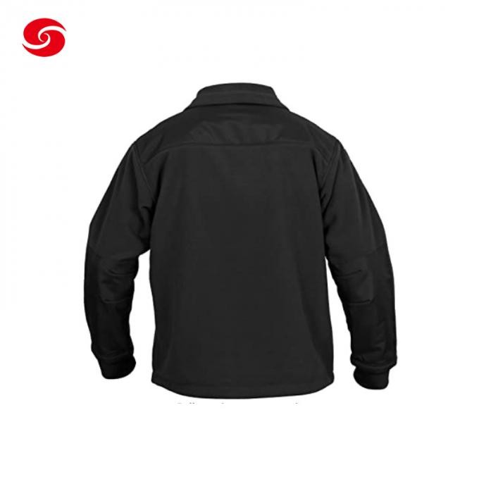 Soft Shell Military Fleece Outdoors Sportswear Tactical Windproof Black Jacket for Men
