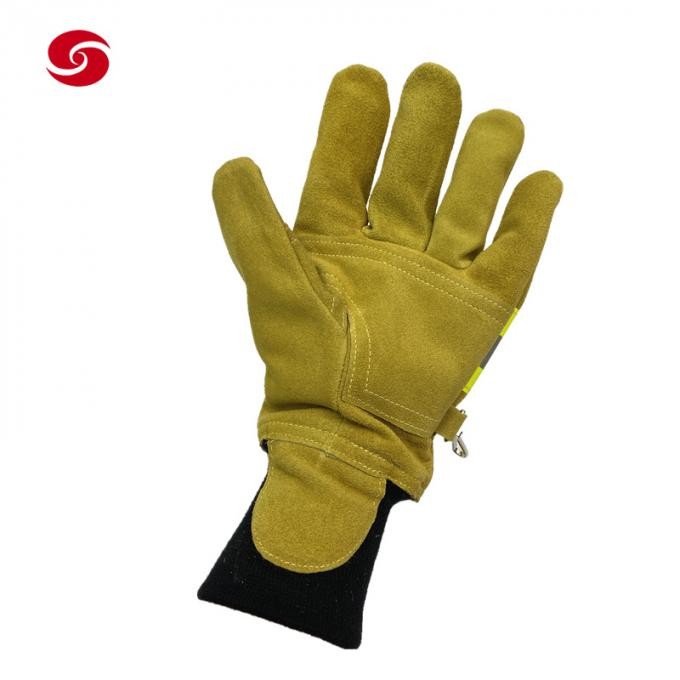Military Flame Retardant Gloves/Firefighting Firefighter Fireman Gloves/Emergency Fire Rescue Safety Gloves/Protection Gloves/ Cut Resistant Gloves/Duty Gloves