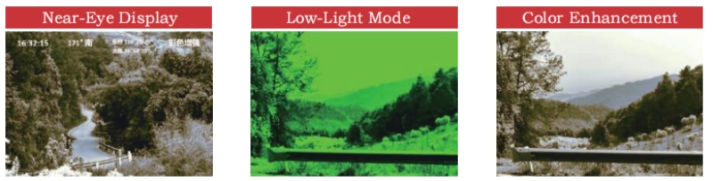 Low-light night vision glasses with AR display